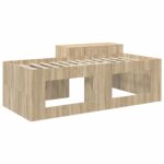 vidaXL Detská vysoká posteľ s pultom Dub sonoma 80 x 200 cm – Obrázok 5