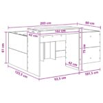vidaXL Detská vysoká posteľ s pultom Betónovo sivá 80 x 200 cm – Obrázok 9