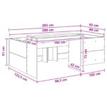 vidaXL Detská vysoká posteľ s pultom Biela 90 x 200 cm – Obrázok 9