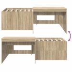 vidaXL Detská vysoká posteľ s pultom Dub sonoma 90 x 200 cm – Obrázok 8
