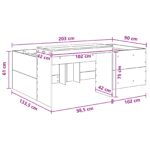 vidaXL Detská vysoká posteľ s pultom Dub sonoma 90 x 200 cm – Obrázok 9