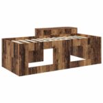 vidaXL Detská vysoká posteľ s pultom Staré drevo 98.5 x 200 cm – Obrázok 5