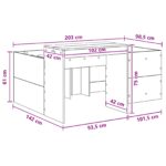 vidaXL Detská vysoká posteľ s pultom Staré drevo 98.5 x 200 cm – Obrázok 9