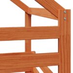vidaXL Rám podkrovnej postele Vosková Hnedá 90 x 190 cm – Obrázok 9