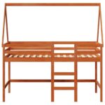 vidaXL Rám podkrovnej postele Vosková Hnedá 90 x 190 cm – Obrázok 6