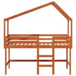 vidaXL Rám podkrovnej postele Vosková Hnedá 90 x 190 cm – Obrázok 6