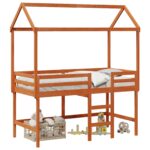 vidaXL Rám podkrovnej postele Vosková Hnedá 90 x 190 cm – Obrázok 2