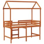 vidaXL Rám podkrovnej postele Vosková Hnedá 90 x 190 cm – Obrázok 8