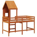 vidaXL Rám podkrovnej postele Vosková Hnedá 90 x 190 cm – Obrázok 8