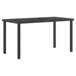 vidaXL Záhradný nábytok 5 pcs Čierna a antracit 140 x 70 x 73 cm – Obrázok 5
