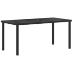 vidaXL Záhradný nábytok 7 pcs Čierna a antracit 160 x 80 x 73 cm – Obrázok 5