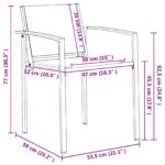 vidaXL Záhradný nábytok 7 pcs Čierna a antracit 160 x 80 x 73 cm – Obrázok 9