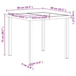 vidaXL Záhradný nábytok 3 pcs Čierna a antracit 80 x 80 x 73 cm – Obrázok 9