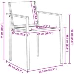 vidaXL Záhradný nábytok 7 pcs Čierna a antracit 160 x 80 x 73 cm – Obrázok 9