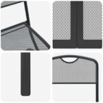 vidaXL Záhradný nábytok 5 pcs Antracitová Železo a oceľ – Obrázok 7
