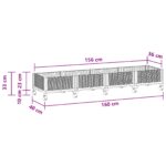vidaXL Záhradný črepník s kolieskami Svetlosivá 160 x 40 x 33 cm PP – Obrázok 8
