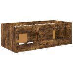 vidaXL Loftová posteľ s kabinetom 3 pcs Dymový dub Kompozitné drevo – Obrázok 5