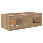 vidaXL Loftová posteľ s kabinetom 3 ks Dub artisan Kompozitné drevo – Obrázok 5