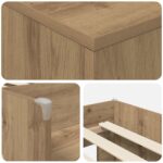 vidaXL Loftová posteľ s kabinetom 3 pcs Dub artisan Kompozitné drevo – Obrázok 6
