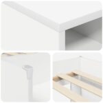 vidaXL Loftová posteľ s kabinetom 3 pcs Biela Kompozitné drevo – Obrázok 6