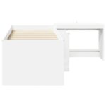 vidaXL Detská vysoká posteľ s pultom Biela 98.5 x 200 cm – Obrázok 4