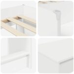 vidaXL Detská vysoká posteľ s pultom Biela 98.5 x 200 cm – Obrázok 6
