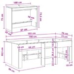 vidaXL Detská vysoká posteľ s pultom Biela 75 x 190 cm – Obrázok 7