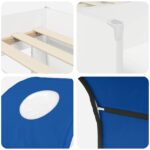 vidaXL Posteľ s Túnelom 4 pcs Biela a modrá Kompozitné drevo – Obrázok 9