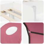 vidaXL Posteľ s Túnelom 4 pcs Biela a ružová Kompozitné drevo – Obrázok 9