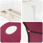 vidaXL Posteľ s Túnelom 4 pcs Biela a červená Kompozitné drevo – Obrázok 9