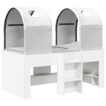 vidaXL Posteľ s Túnelom 4 pcs Biela Kompozitné drevo – Obrázok 2