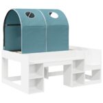 vidaXL Posteľ s Tunelom 4 pcs Biela a svetlomodrá Kompozitné drevo – Obrázok 3