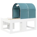 vidaXL Posteľ s Tunelom 4 pcs Biela a svetlomodrá Kompozitné drevo – Obrázok 8
