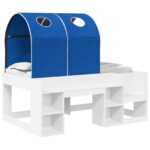 vidaXL Posteľ s Tunelom 4 pcs Biela a modrá Kompozitné drevo – Obrázok 2
