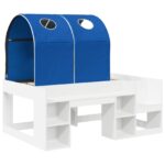 vidaXL Posteľ s Tunelom 4 pcs Biela a modrá Kompozitné drevo – Obrázok 3