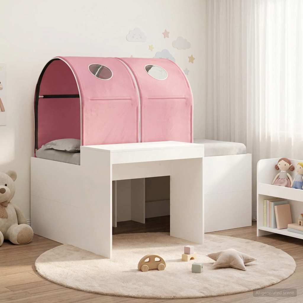 3423512_1.jpg vidaXL Posteľ s Tunelom 4 pcs Artisian dub a ružová Kompozitné drevo – Obrázok 1