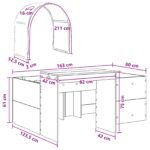 vidaXL Posteľ s Tunelom 4 pcs Artisian dub a ružová Kompozitné drevo – Obrázok 11