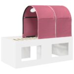 vidaXL Posteľ s Tunelom 4 pcs Artisian dub a ružová Kompozitné drevo – Obrázok 8