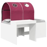 vidaXL Posteľ s Tunelom 4 pcs Artisian dub a červená Kompozitné drevo – Obrázok 2