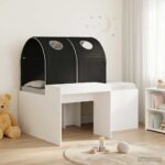 vidaXL Posteľ s Tunelom 4 pcs Artisian dub a čierna Kompozitné drevo