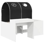 vidaXL Posteľ s Tunelom 4 pcs Artisian dub a čierna Kompozitné drevo – Obrázok 3