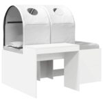 vidaXL Posteľ s Tunelom 4 pcs Artisian dub a biela Kompozitné drevo – Obrázok 2