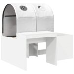 vidaXL Posteľ s Tunelom 4 pcs Artisian dub a biela Kompozitné drevo – Obrázok 3