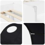 vidaXL Posteľ s Tunelom 4 pcs Biela a čierna Kompozitné drevo – Obrázok 9