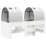 vidaXL Posteľ s Tunelom 4 pcs Biela Kompozitné drevo – Obrázok 3