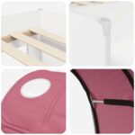 vidaXL Posteľ s Tunelom 4 pcs Biela a ružová Kompozitné drevo – Obrázok 9