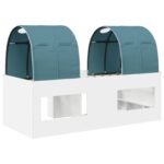 vidaXL Posteľ s Tunelom 4 pcs Biela a svetlomodrá Kompozitné drevo – Obrázok 8