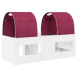vidaXL Posteľ s Tunelom 4 pcs Biela a červená Kompozitné drevo – Obrázok 8