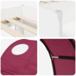 vidaXL Posteľ s Tunelom 4 pcs Biela a červená Kompozitné drevo – Obrázok 9