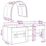 vidaXL Posteľ s Tunelom 4 pcs Biela Kompozitné drevo – Obrázok 11